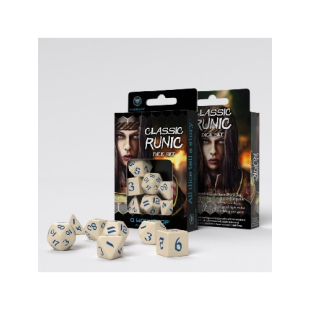 CLASSIC RUNIC BEIGE & BLUE DICE SET