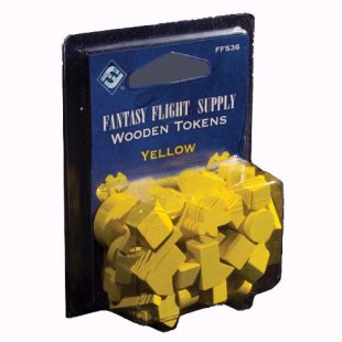 WOODEN TOKENS: YELLOW